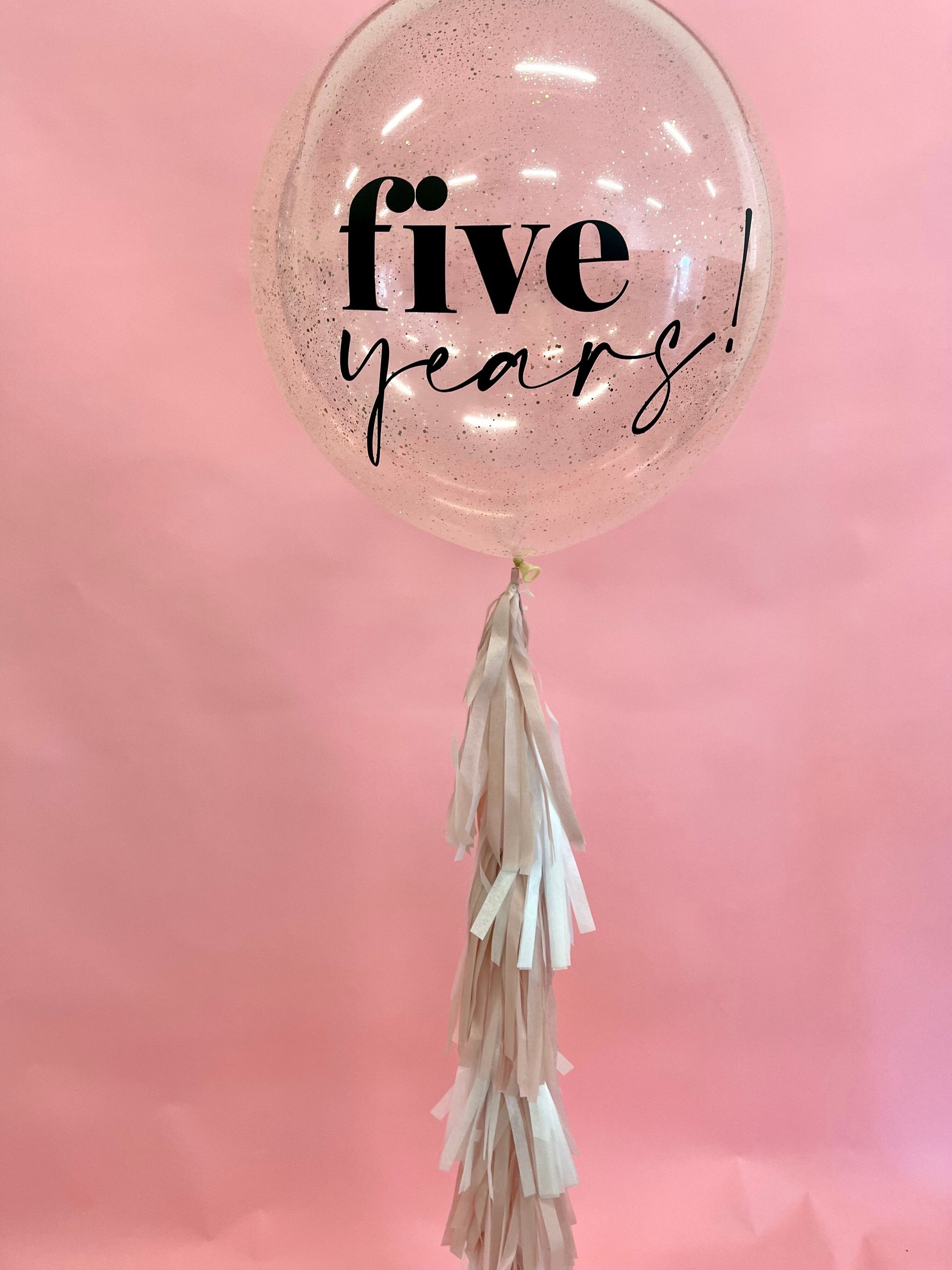 Glitter Signature Balloon w/ Tassel